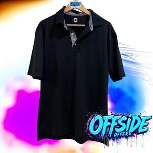 Classic Footjoy Golf Black Polo Shirt